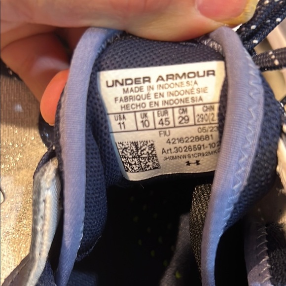 Under Armour Harper 8 Elite TPU "White/Midnight Navy" Men's Baseball Cleat - Picture 15 of 15